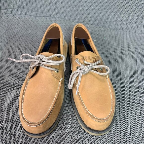 Sperry Top-Sider Mens Size 9M Brown Leather Boat Shoes Casual Slip-On - Picture 2 of 8